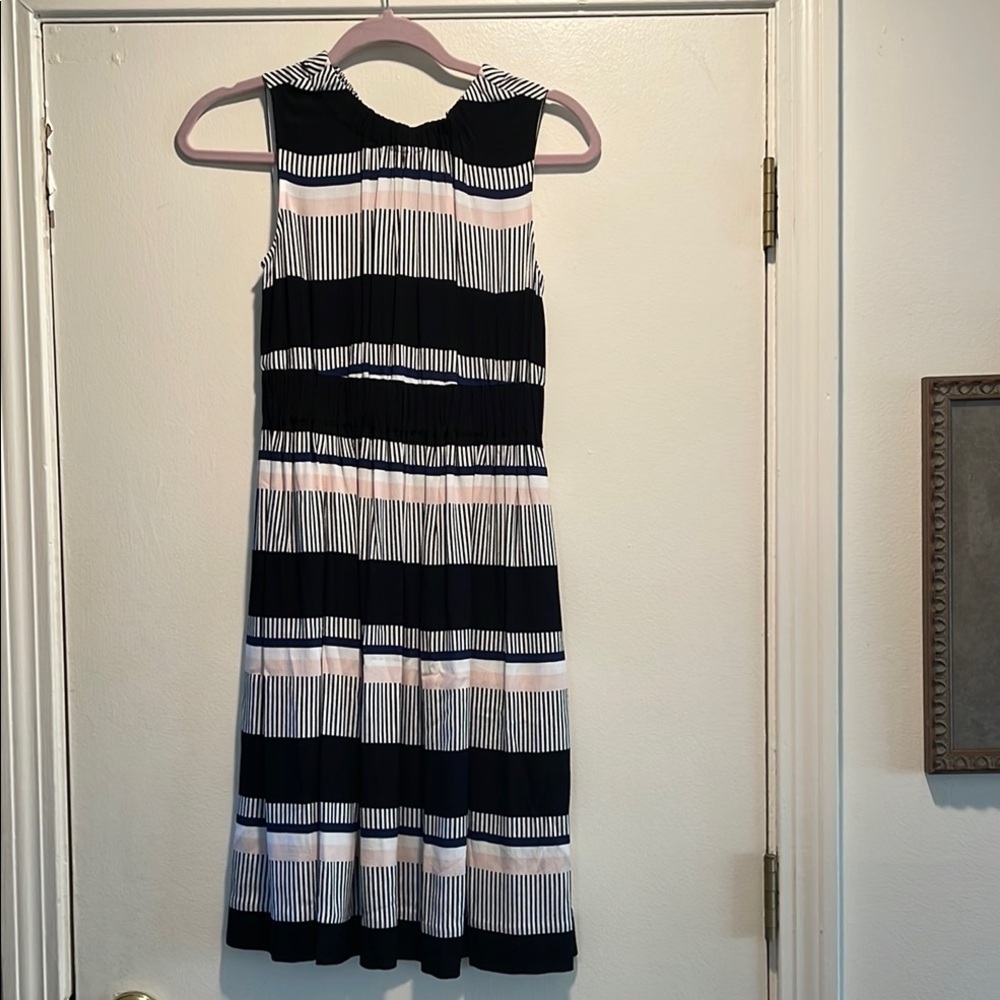Kate Spade Black and Pink A-Line Halter Midi Dress